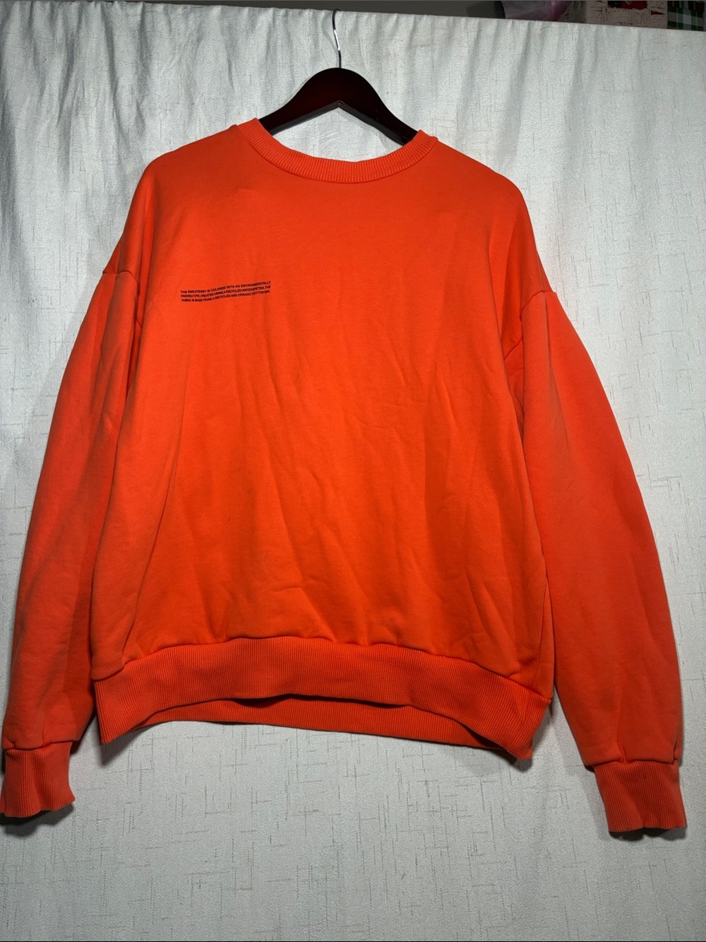 Pangaia Orange Crewneck Sweatshirt and sweatpants - Bold Orange